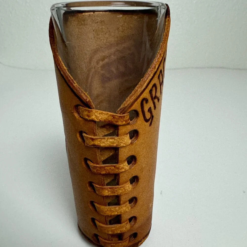 Durango Mexico Tequila Shot Glass Leather Wrapped 4